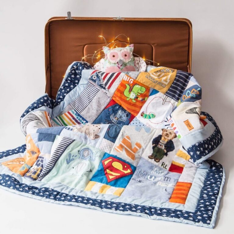 A suitcase filled with custom items