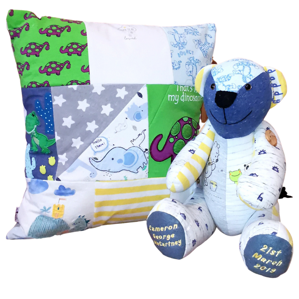 A memory bear and memory cushion