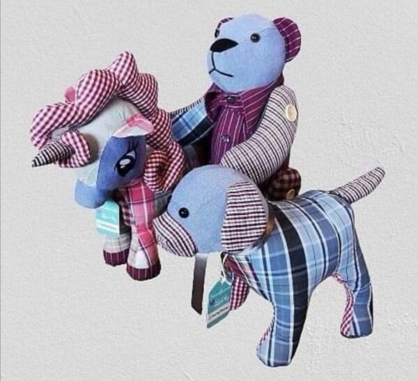 A memory unicorn, bear and dog