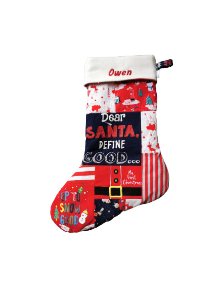 A custom Christmas stocking