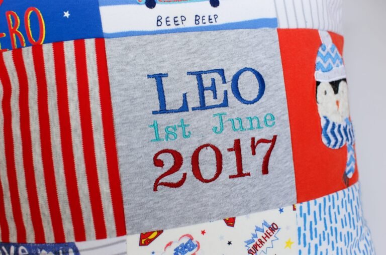 'Leo 1st June 2017' on a memory cushion