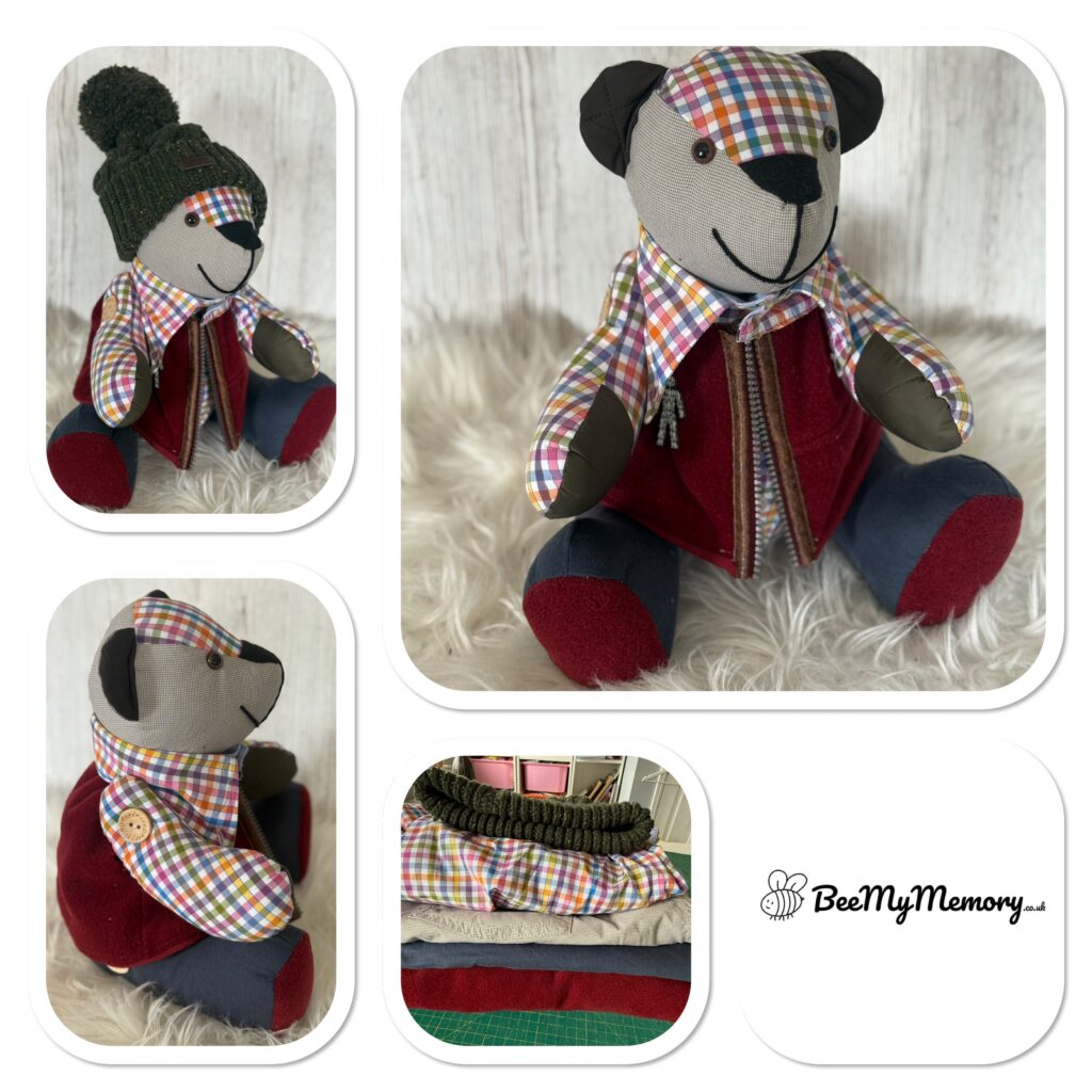Memory Bear made from clothing
